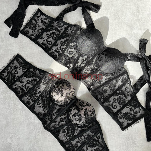 تاپلکس دانتل قابل با کاپ کرم و مشکی